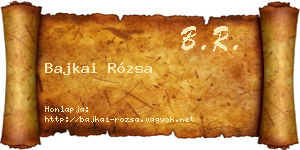 Bajkai Rózsa névjegykártya