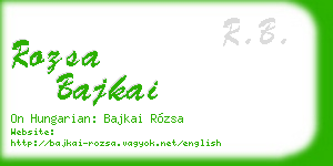 rozsa bajkai business card