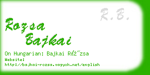 rozsa bajkai business card